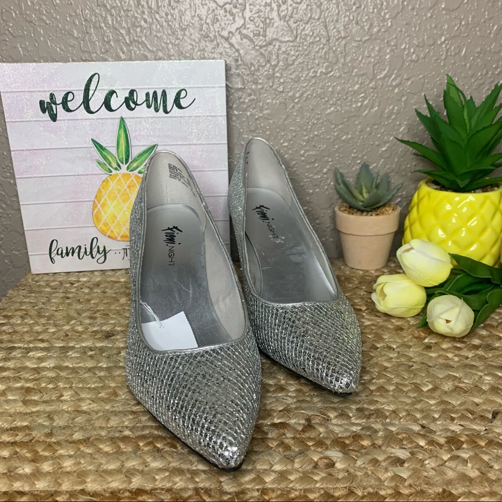 FIONI NIGHT | Silver Sparkle Heels